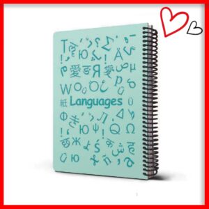 دفتر زبان دو خط Shiny(آبی روشن)