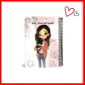 دفترچه دخترانه طرح دوست دار گربه سایز A6